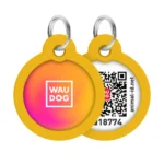 Адресник WAUDOG Smart ID з QR паспортом, малюнок "Градієнт помаранчевий"