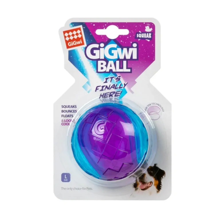 Іграшка для собак М'яч з пискавкою GiGwi BALL, гума, 8 см