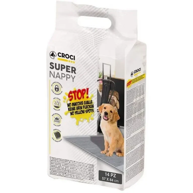 Пелюшки CROCI Super Nappy з вугіллям для собак, 57x84 см