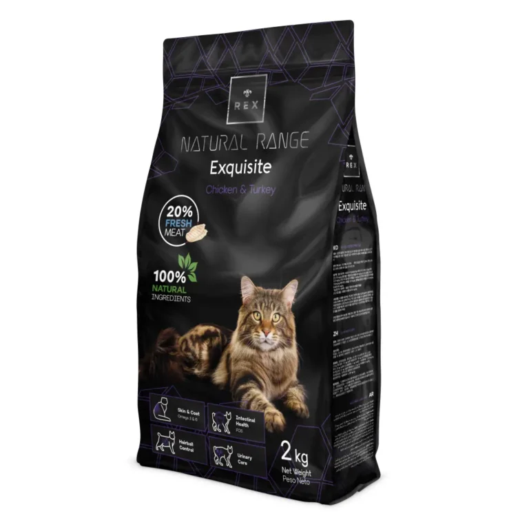 Сухий корм Rex Natural Range Exquisite з куркою та індичкою для котів, 2 кг