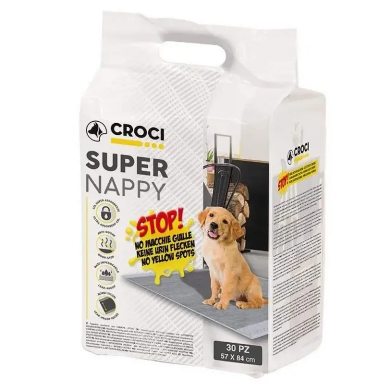 Пелюшки для собак одноразові з активованим вугіллям Super Nappy CROCI, 57х84 см