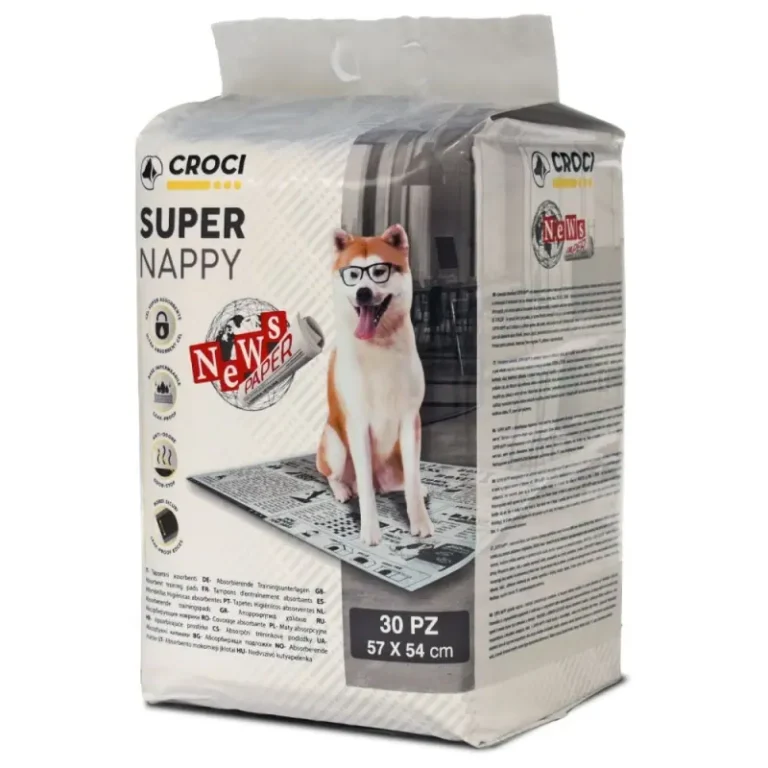 Пелюшки CROCI Super Nappy Newspaper одноразові для собак, 57x54 см