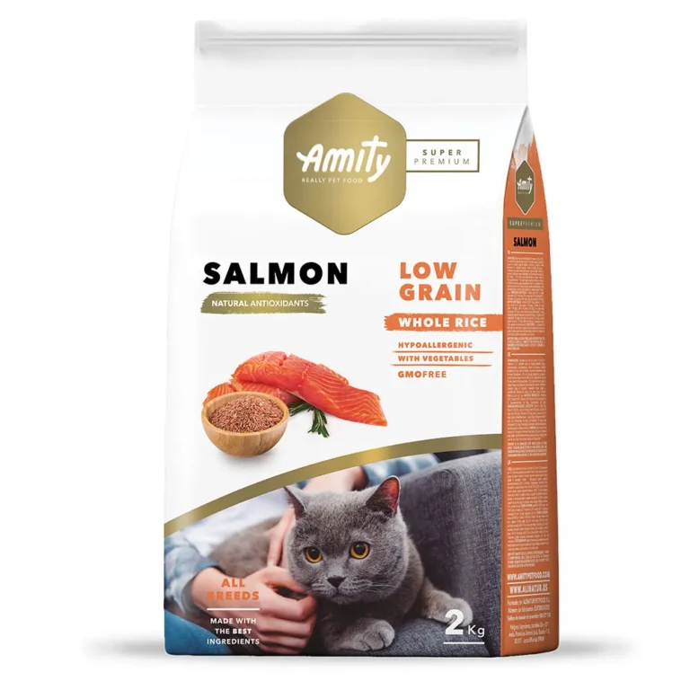Сухий корм для дорослих котів Amity Super Premium Cat Salmоn з лососем