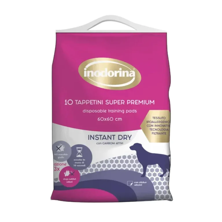 Пелюшки Inodorina Instant Dry з активованим вугіллям для собак, 60х60 см