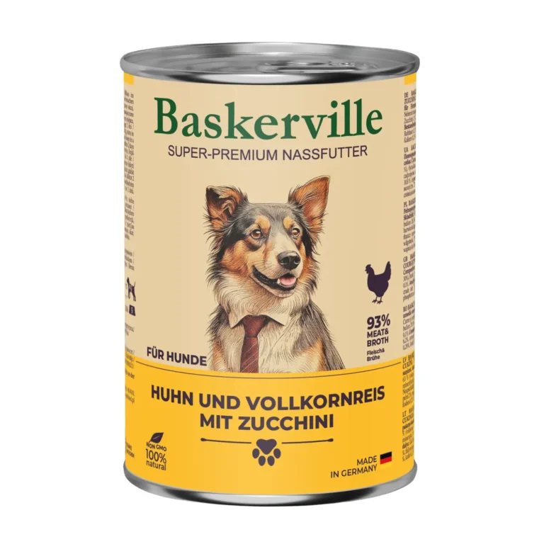 Вологий корм для собак Baskerville з півнем, рисом і цукіні