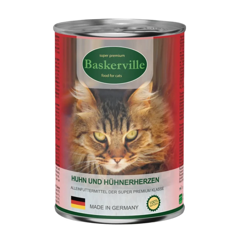 Вологий корм для котів Baskerville з куркою і сердечками, 400 г