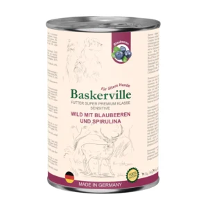 Вологий корм для літніх собак з чутливим травленням Baskerville з олениною, чорницею та спіруліною