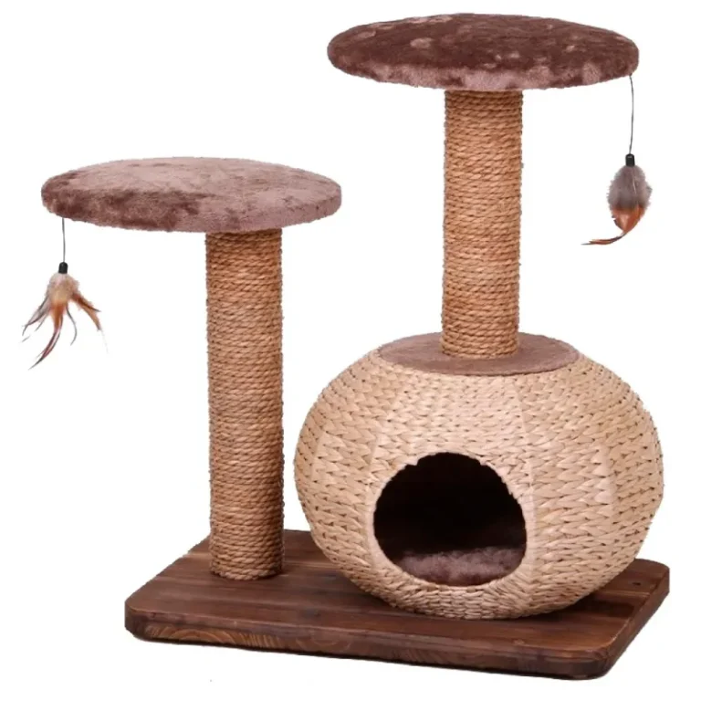 Кігтеточка CROCI Natural Bonsai з будиночком для котів, 60х40х71 см