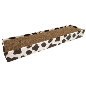 Кігтеточка CROCI Animalier з гофрокартону, принт корова для котів, 48х12,5х5 см
