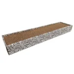 Кігтеточка CROCI Animalier з гофрокартону, принт зебра для котів, 48х12,5х5 см