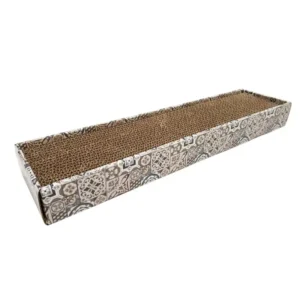 Кігтеточка CROCI Texture з гофрокартону, зелене листя для котів, 48х12,5х5 см