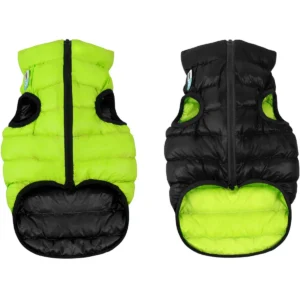 Курточка AiryVest двостороння салатово-чорна для собак