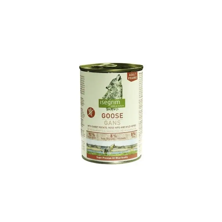 Вологий корм Isegrim Adult Prairie для дорослих собак з гускою