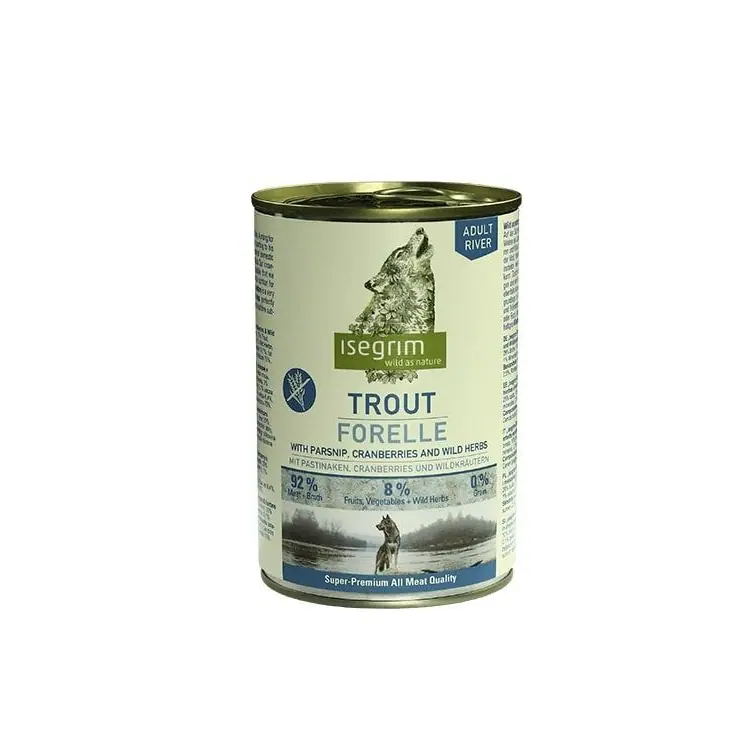 Вологий корм Isegrim Adult River для дорослих собак з фореллю