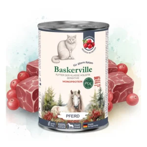Вологий корм Baskerville Пребіо з кониною для котів, 400 г
