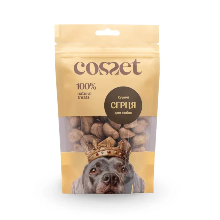 Freeze Dry ласощі для собак Cosset Ліофілізовані курячі серця, 40 г