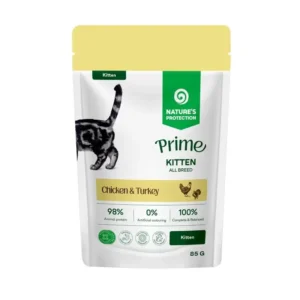 Вологий корм Nature's Protection Prime Kitten з куркою та індичкою для кошенят, 85 г