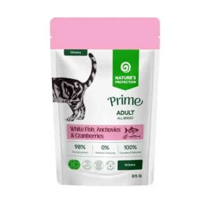 Вологий корм Nature's Protection Prime Urinary з білою рибою для котів