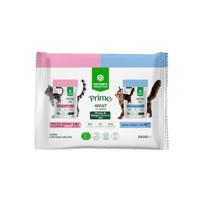 Сет вологого корму для котів Nature's Protection Prime Adult, 4x85 г