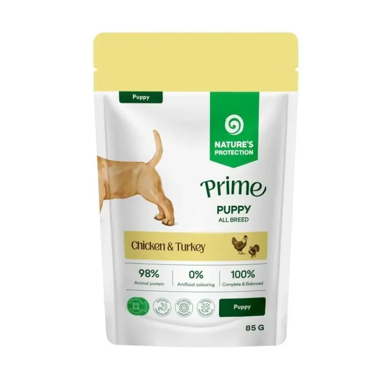 Вологий корм Nature's Protection Prime Puppy з куркою та індичкою для цуценят, 85 г