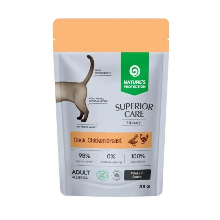 Вологий корм Nature's Protection Superior Care Urinary для котів з качкою і куркою, 85 г