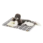 Плед Pet Fashion Bliss 1 для собак і котів плюш сірий картатий 70,5х55,5 см