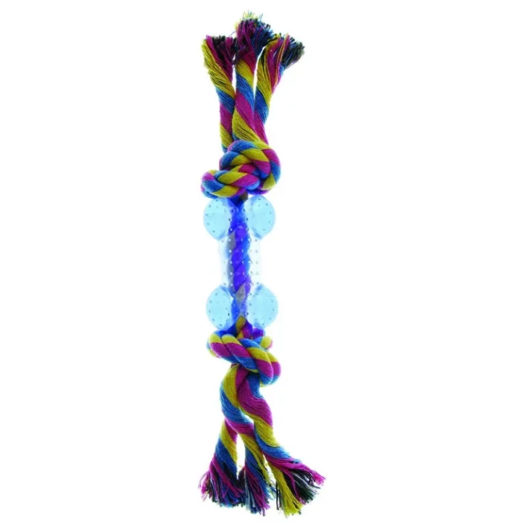 Іграшка Tatrapet Dental Fun кісточка гумова на мотузці для собак, 26 см