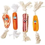 Іграшка TATRAPET Toys Fun ласощі вінілові на мотузці для собак, 35 см