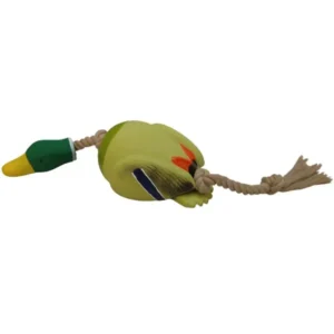 Іграшка TATRAPET Toys Fun гуска латексна з канатом та пищалкою для собак, 43 см