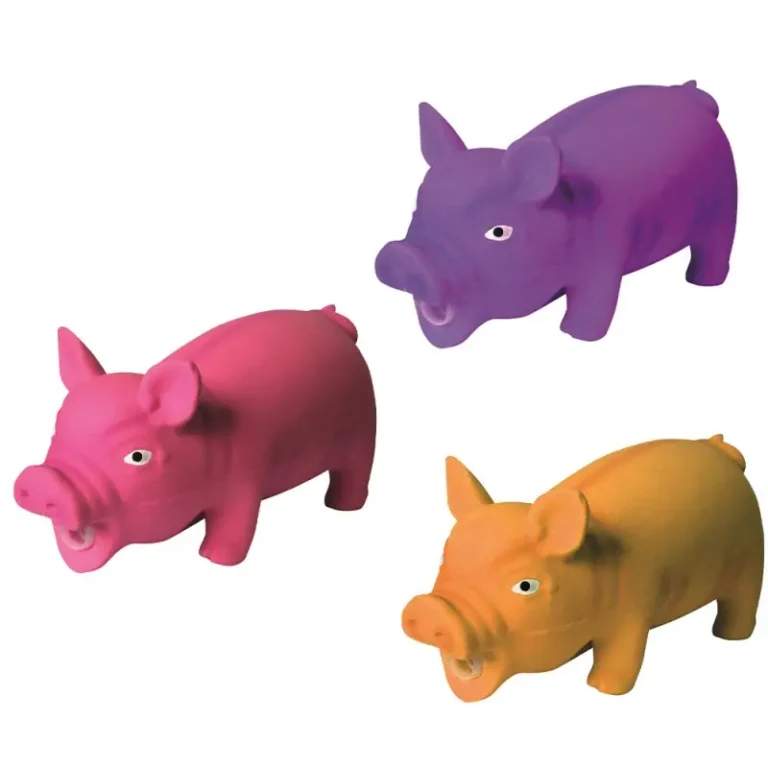 Іграшка TATRAPET Toys Fun латексна свинка з пищалкою різні кольори для собак