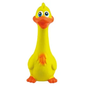 Іграшка TATRAPET Toys Fun качка латексна з пищалкою для собак, 19 см