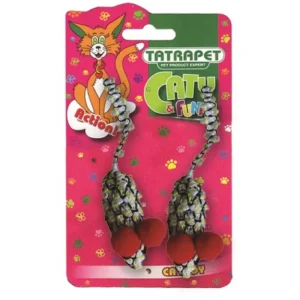 Іграшка Tatrapet Caty Funny мишки тканинні для котів, 5.5 см, 2 шт