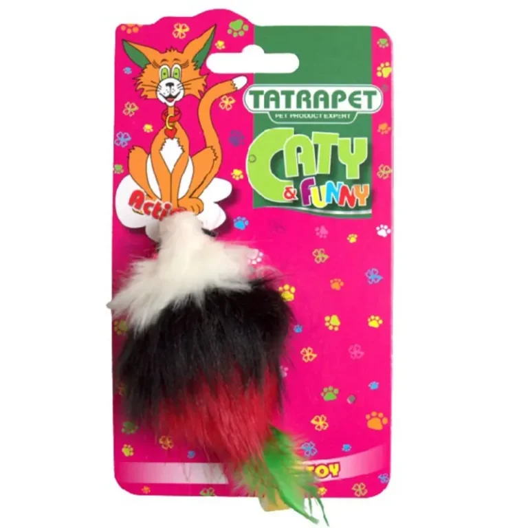 Іграшка для котів кольорова плюшева мишка TATRAPET Caty Funny, 6 см