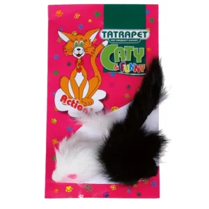 Іграшка для котів плюшеві мишки біла і чорна Tatrapet Caty Funny