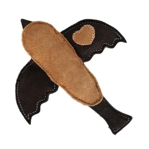 Жувальна іграшка для собак DoggyMan Leather Bird пташка з пищалкою, 20 см