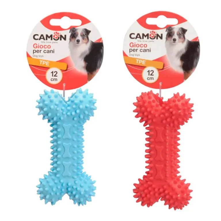 Іграшка Camon кісточка з ТПЕ з шипами для собак, 12 см