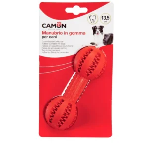 Іграшка Camon Dental Fun гантель гумова для собак, 13.5 см