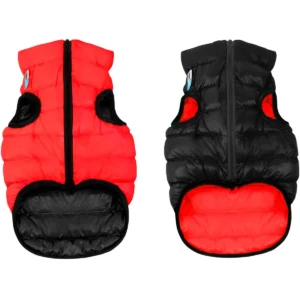 Курточка AiryVest двостороння червоно-чорна для собак