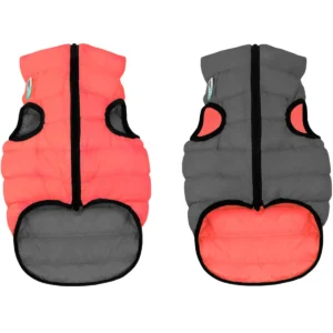 Курточка AiryVest двостороння коралово-сіра для собак