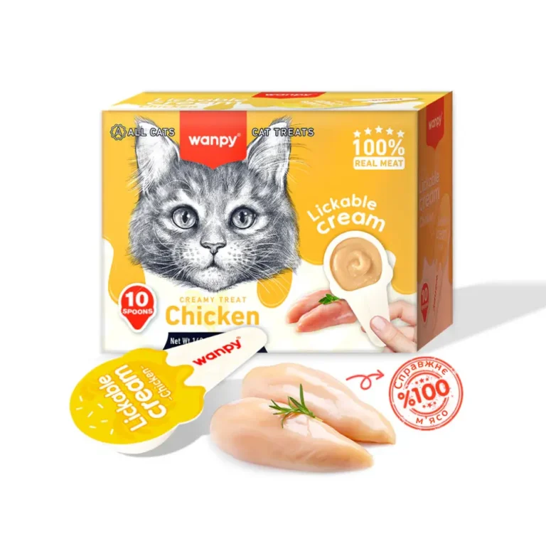 Ласощі Wanpy Creamy Lickables з куркою для котів, 10 шт