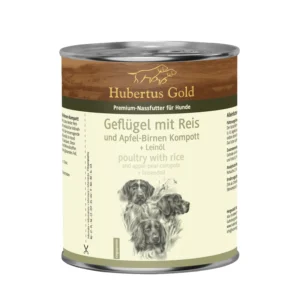 Вологий корм Hubertus Gold з птицею і рисом для собак, 800 г