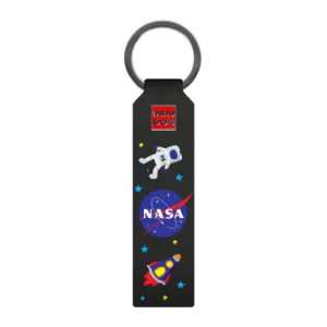 Брелок Waudog "NASA" преміум шкіра білий