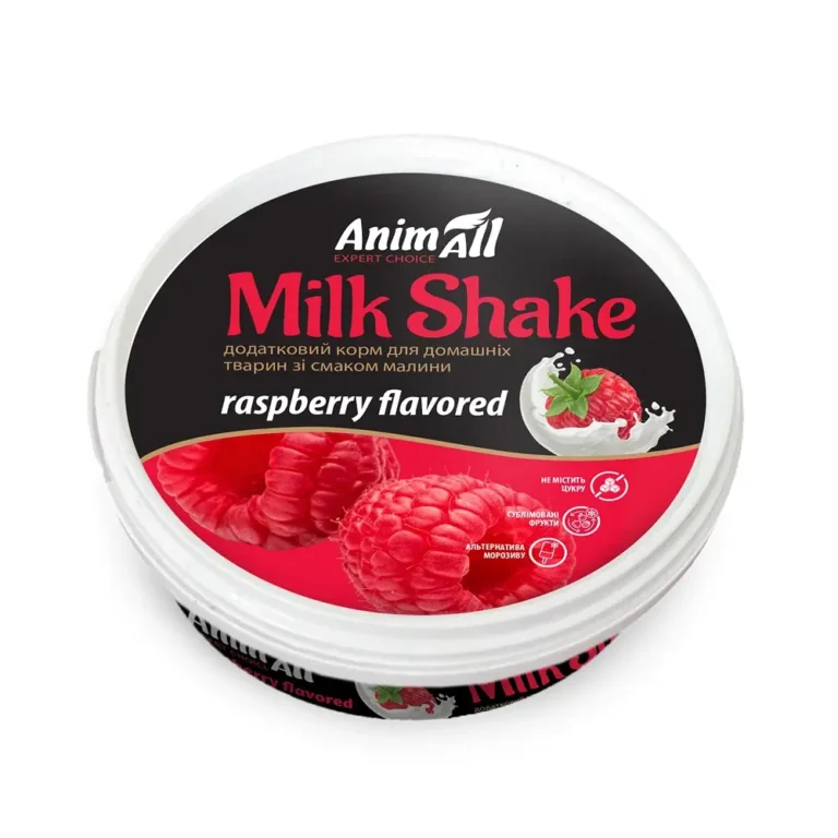 Смаколик для котів та собак Молочний шейк AnimAll MilkShake зі смаком малини, 30 г