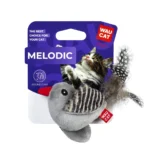 Іграшка для котів WAUCAT Fun Melodic Пташка зі звуковим чипом, штучне хутро, перо, 13 см