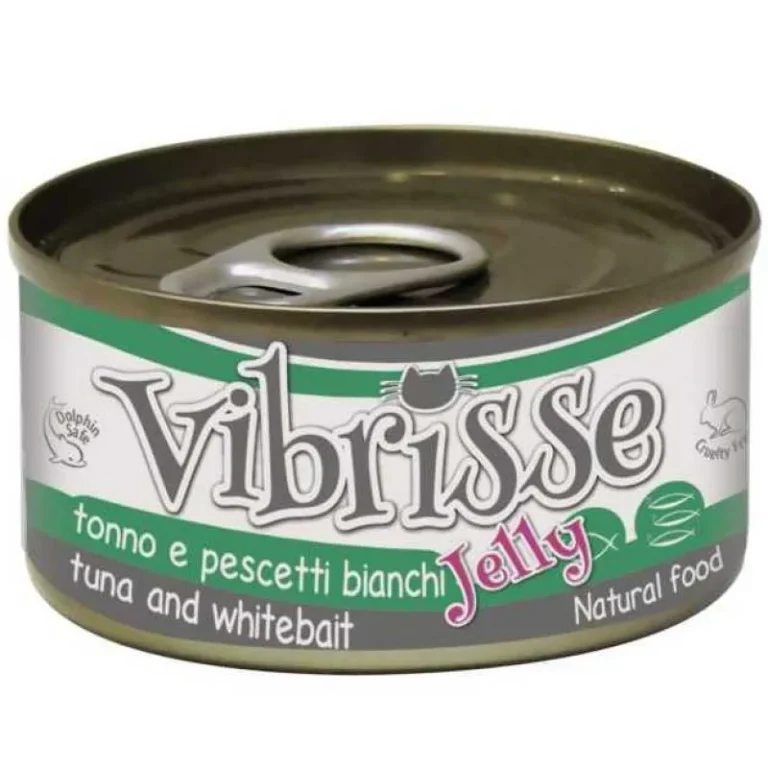 Вологий корм Vibrisse Jelly з тунцем і корюшкою для котів, 70 г