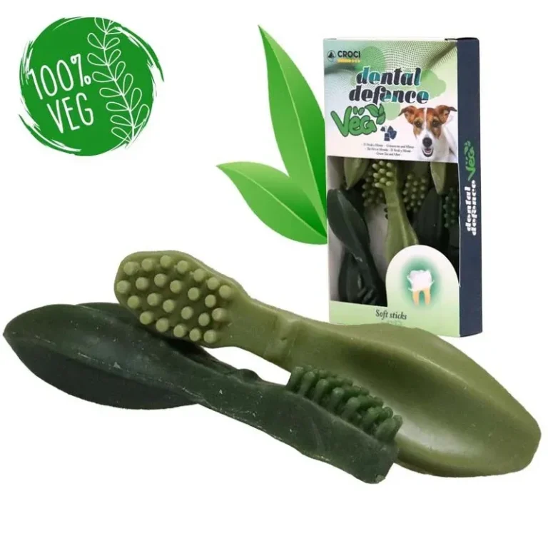 Ласощі для собак зубна щітка з м'ятою і зеленим чаєм Dental Defense CROCI, 100 г