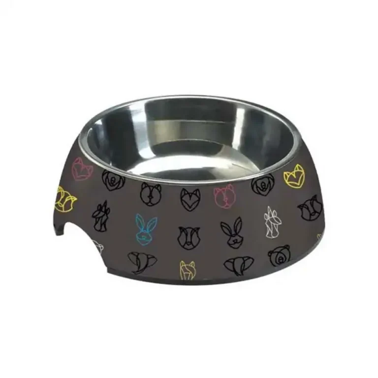 Миска для собак і котів зі сталі та меламіну MILAMINE GEOMETRICAL CROCI