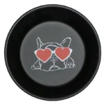 Миска CROCI Bulldog Lovers чорна для тварин, 400 мл