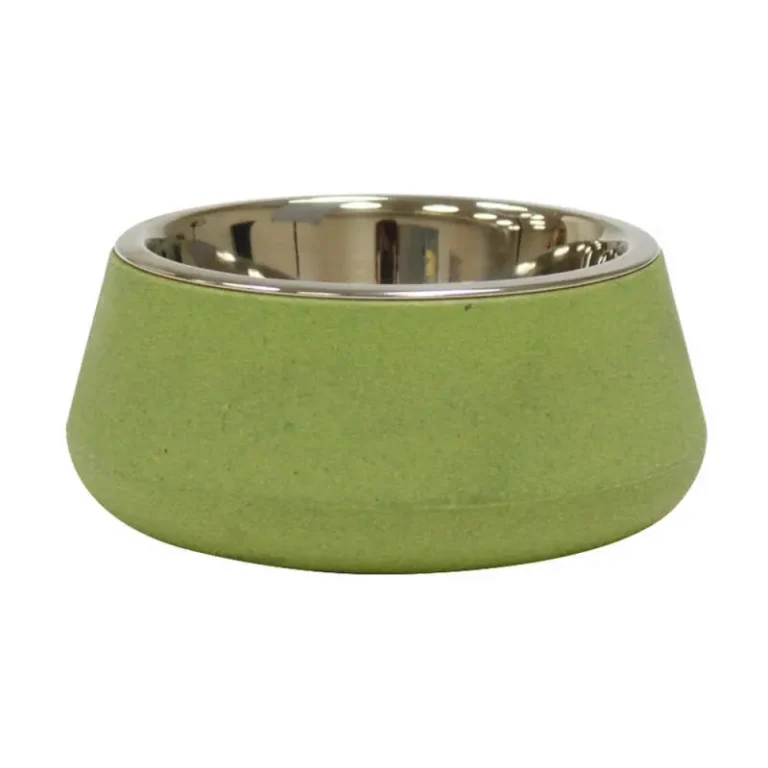 Миска для собак зі сталі та бамбука Bamboo CROCI, зелена
