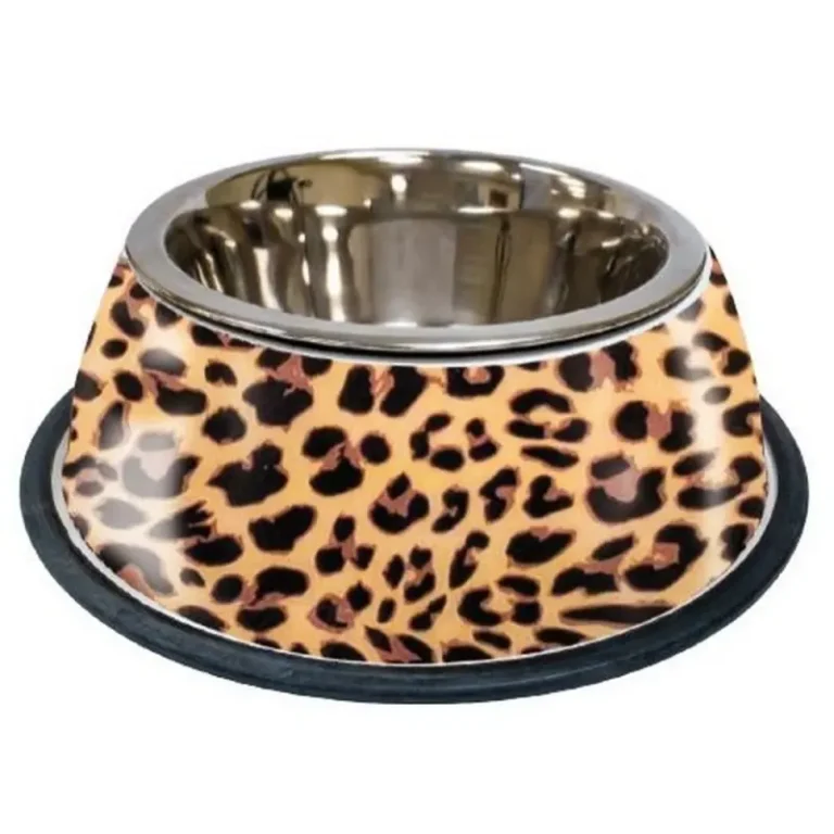 Миска CROCI Animalier Leopard сталева для тварин